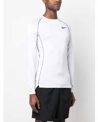 Мужская белая футболка с длинным рукавом от Nike