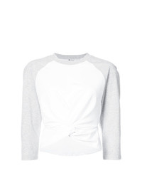 Женская белая футболка с длинным рукавом от T by Alexander Wang