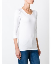 Женская белая футболка с длинным рукавом от THE WHITE BRIEFS