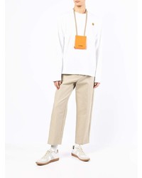 Мужская белая футболка с длинным рукавом от Kenzo