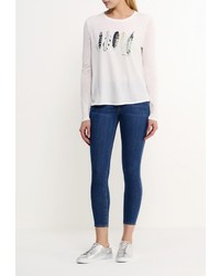 Женская белая футболка с длинным рукавом от Tom Tailor Denim