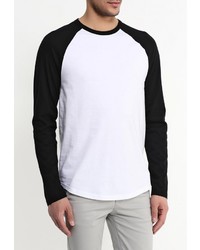 Мужская белая футболка с длинным рукавом от Topman