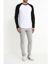 Мужская белая футболка с длинным рукавом от Topman