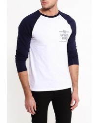 Мужская белая футболка с длинным рукавом от Topman