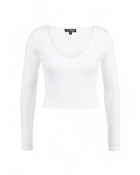 Женская белая футболка с длинным рукавом от Topshop