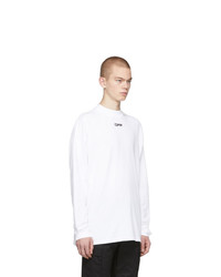 Мужская белая футболка с длинным рукавом от Off-White