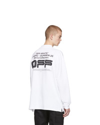 Мужская белая футболка с длинным рукавом от Off-White