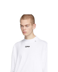 Мужская белая футболка с длинным рукавом от Off-White