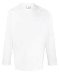 Мужская белая футболка с длинным рукавом от Y-3