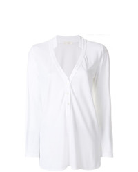 Женская белая футболка с длинным рукавом от Zanone