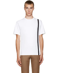 Мужская белая футболка с круглым вырезом в вертикальную полоску от Kolor