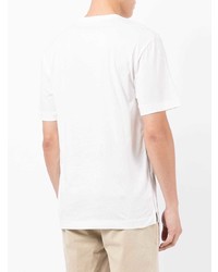 Мужская белая футболка с круглым вырезом в вертикальную полоску от Fred Perry