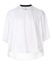 Мужская белая футболка с круглым вырезом в вертикальную полоску от Martine Rose