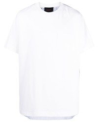 Мужская белая футболка с круглым вырезом в вертикальную полоску от Simone Rocha