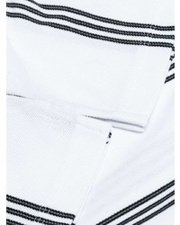 Мужская белая футболка с круглым вырезом в вертикальную полоску от adidas