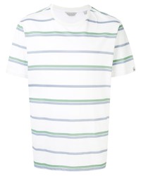 Мужская белая футболка с круглым вырезом в горизонтальную полоску от Gieves & Hawkes