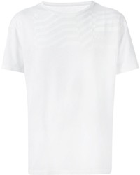 Мужская белая футболка с круглым вырезом в горизонтальную полоску от Golden Goose Deluxe Brand