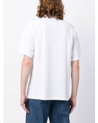 Мужская белая футболка с круглым вырезом в клетку от Late Checkout