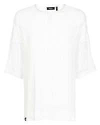 Мужская белая футболка с круглым вырезом в сеточку от FIVE CM