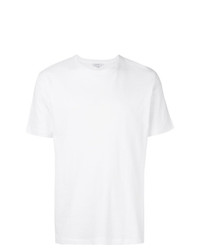 Мужская белая футболка с круглым вырезом в сеточку от Sunspel