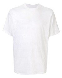 Мужская белая футболка с круглым вырезом в сеточку от Supreme