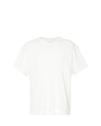 Мужская белая футболка с круглым вырезом в сеточку от Yoshiokubo