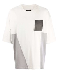 Мужская белая футболка с круглым вырезом в стиле пэчворк от A-Cold-Wall*