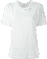 Женская белая футболка с круглым вырезом крючком от Simone Rocha