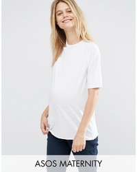Женская белая футболка с круглым вырезом с вырезом от Asos
