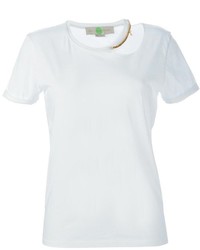 Женская белая футболка с круглым вырезом с вырезом от Stella McCartney