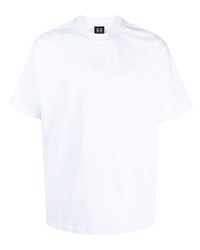 Мужская белая футболка с круглым вырезом с вышивкой от 44 label group