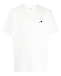 Мужская белая футболка с круглым вырезом с вышивкой от Ader Error