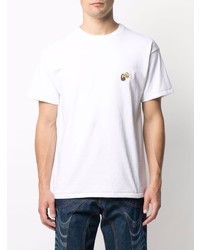 Мужская белая футболка с круглым вырезом с вышивкой от Readymade