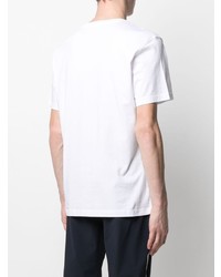 Мужская белая футболка с круглым вырезом с вышивкой от Hydrogen