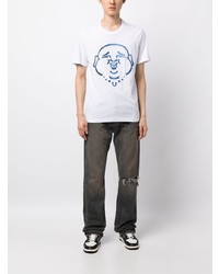 Мужская белая футболка с круглым вырезом с вышивкой от True Religion