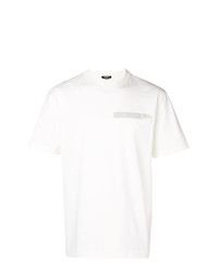 Мужская белая футболка с круглым вырезом с вышивкой от Calvin Klein 205W39nyc