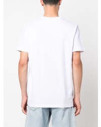 Мужская белая футболка с круглым вырезом с вышивкой от Harmony Paris