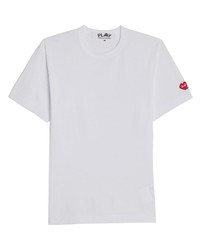 Мужская белая футболка с круглым вырезом с вышивкой от Comme Des Garcons Play
