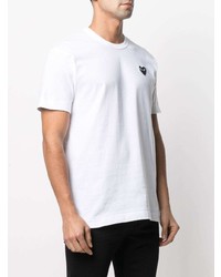 Мужская белая футболка с круглым вырезом с вышивкой от Comme Des Garcons Play