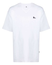 Мужская белая футболка с круглым вырезом с вышивкой от Converse