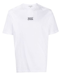 Мужская белая футболка с круглым вырезом с вышивкой от Each X Other