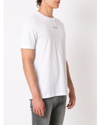 Мужская белая футболка с круглым вырезом с вышивкой от Hugo