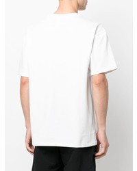 Мужская белая футболка с круглым вырезом с вышивкой от Nike