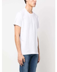 Мужская белая футболка с круглым вырезом с вышивкой от Manuel Ritz