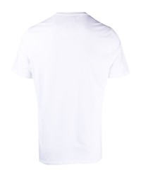 Мужская белая футболка с круглым вырезом с вышивкой от Barbour