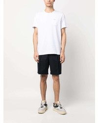 Мужская белая футболка с круглым вырезом с вышивкой от Sun 68