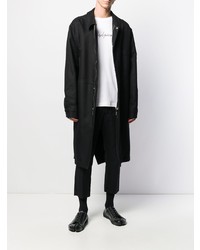 Мужская белая футболка с круглым вырезом с вышивкой от Yohji Yamamoto