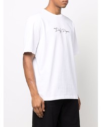 Мужская белая футболка с круглым вырезом с вышивкой от Daily Paper