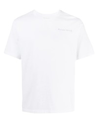 Мужская белая футболка с круглым вырезом с вышивкой от Filling Pieces