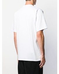 Мужская белая футболка с круглым вырезом с вышивкой от Gcds
